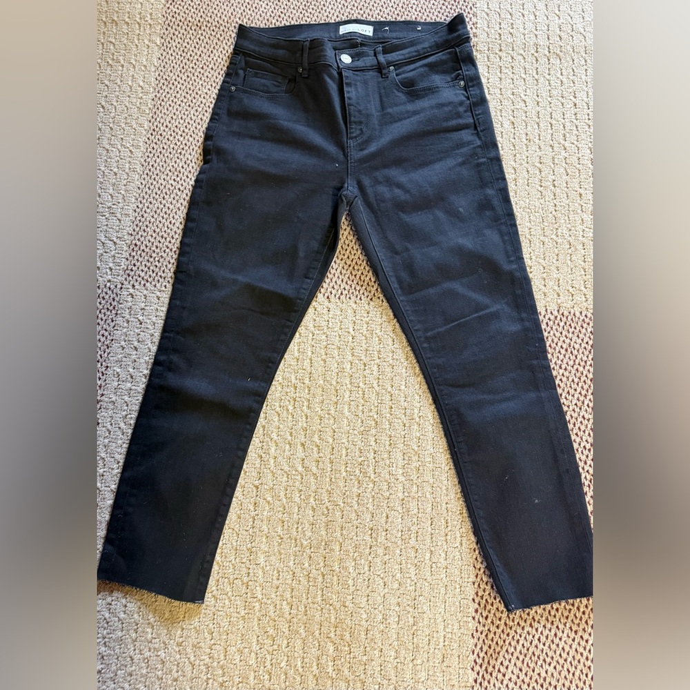 Loft Black Straight-Leg Jeans